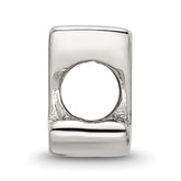 Sterling Silver 925 Script Z Bead with Polished Finish Elegant Design